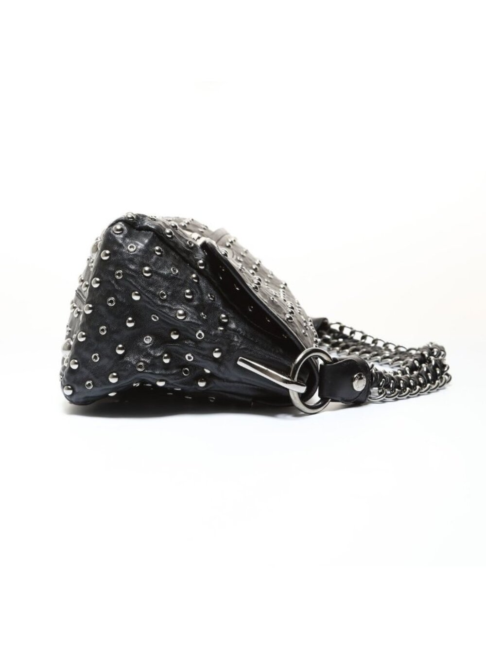 ★SOLD★ Prada Shoulder Bag Studded Chain Silver - Picture 4 of 10